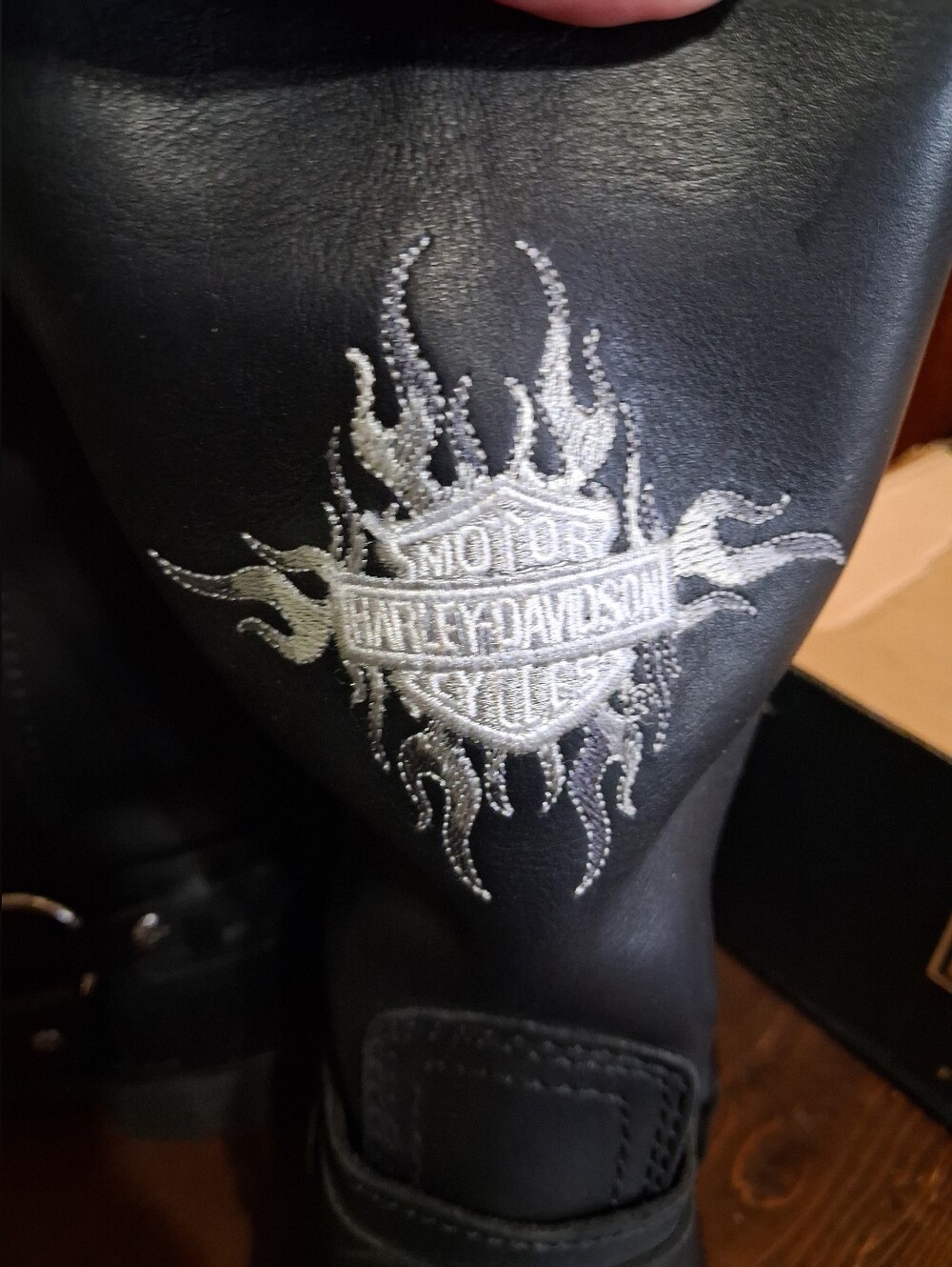 NIB Vintage Harley Davidson Sentry Flame Leather Harness Boots Size Mens 12 - Picture 6 of 10